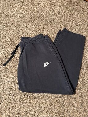 Nike Black Fleece Joggers with White Swoosh